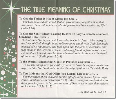 True meaning of Christmas 20001