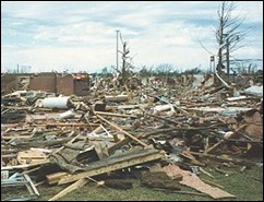 tornado rubble